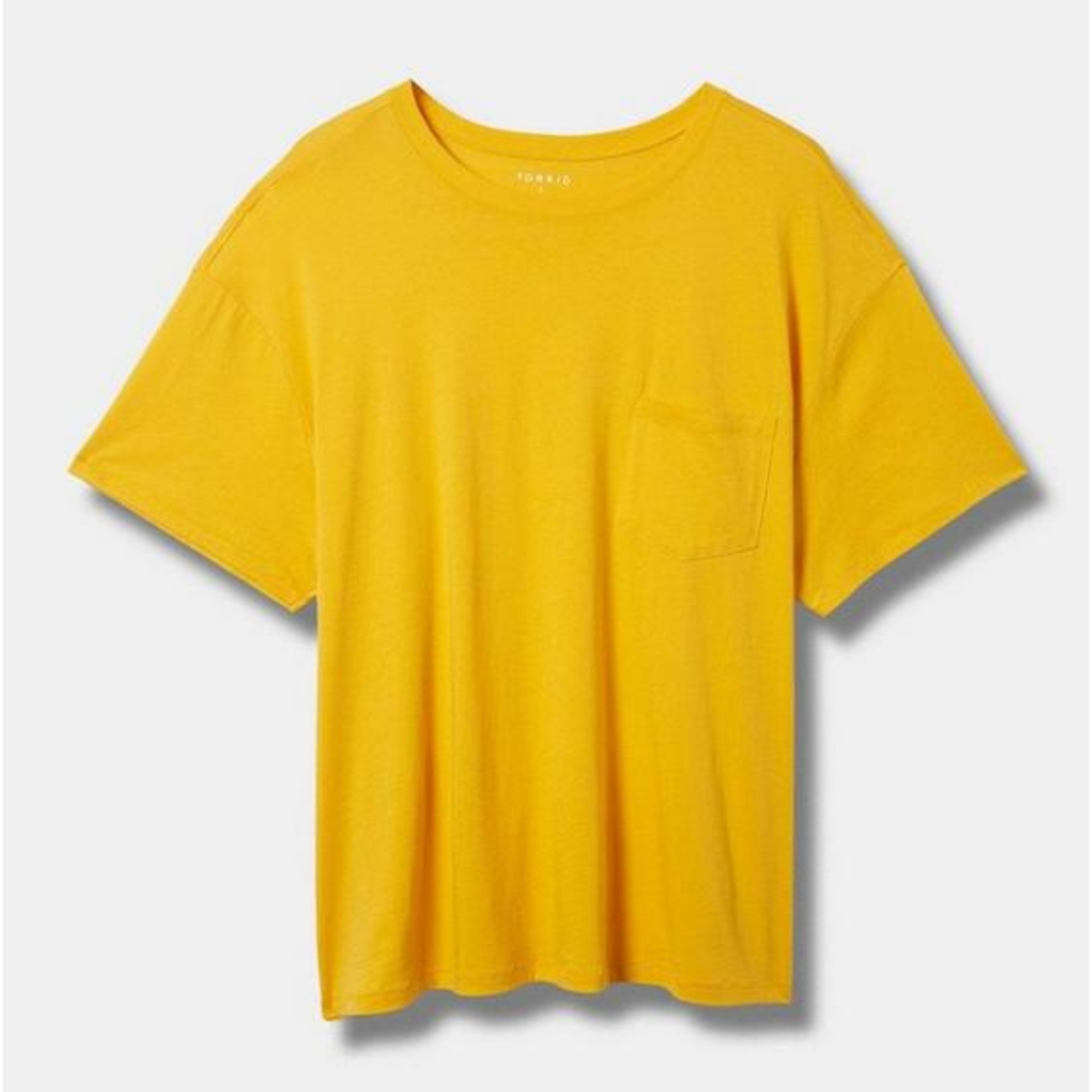 Torrid 4 Relaxed Fit Vintage Cotton T-Shirt With Pocket